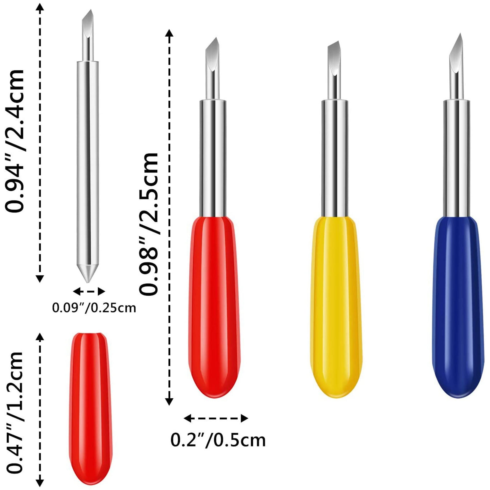 200 Cutting Blades, for Explore Air / Air 2 Maker Expression 30/40/60 Degree Cutting Plotter Replacement Blades
