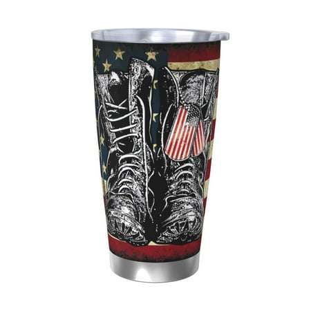 

Cauagu Veterans Day1 Pattern 20oz Tumbler Stainless Steel Vacuum Insulated Tumbler with Lid Insulated Coffee Mug Thermal Cup with Splash Proof Sliding Lid-Without Straw