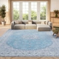 thumbnail image 5 of SAFAVIEH Tucson Taylor Traditional Machine Washable Area Rug, 3' x 5', Blue/Grey, 5 of 15