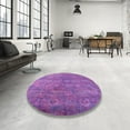 thumbnail image 4 of Ahgly Company Machine Washable Indoor Rectangle Industrial Modern Tyrian Purple Area Rugs, 5' x 8', 4 of 7