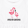 thumbnail image 4 of Inktastic Grandma Loves Me Flamingo Grandchild Girls Baby Dress, 4 of 5