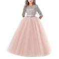 thumbnail image 2 of Vestido de encaje para niña de flores para niños, boda, dama de honor, fiesta de graduación, 2 of 4
