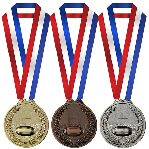 CIMAXIC medals 3Pcs Award Medals for Kids Rugby Award Medals Sports Match Medals Party Favors,2.56"X2.56"X0.16"