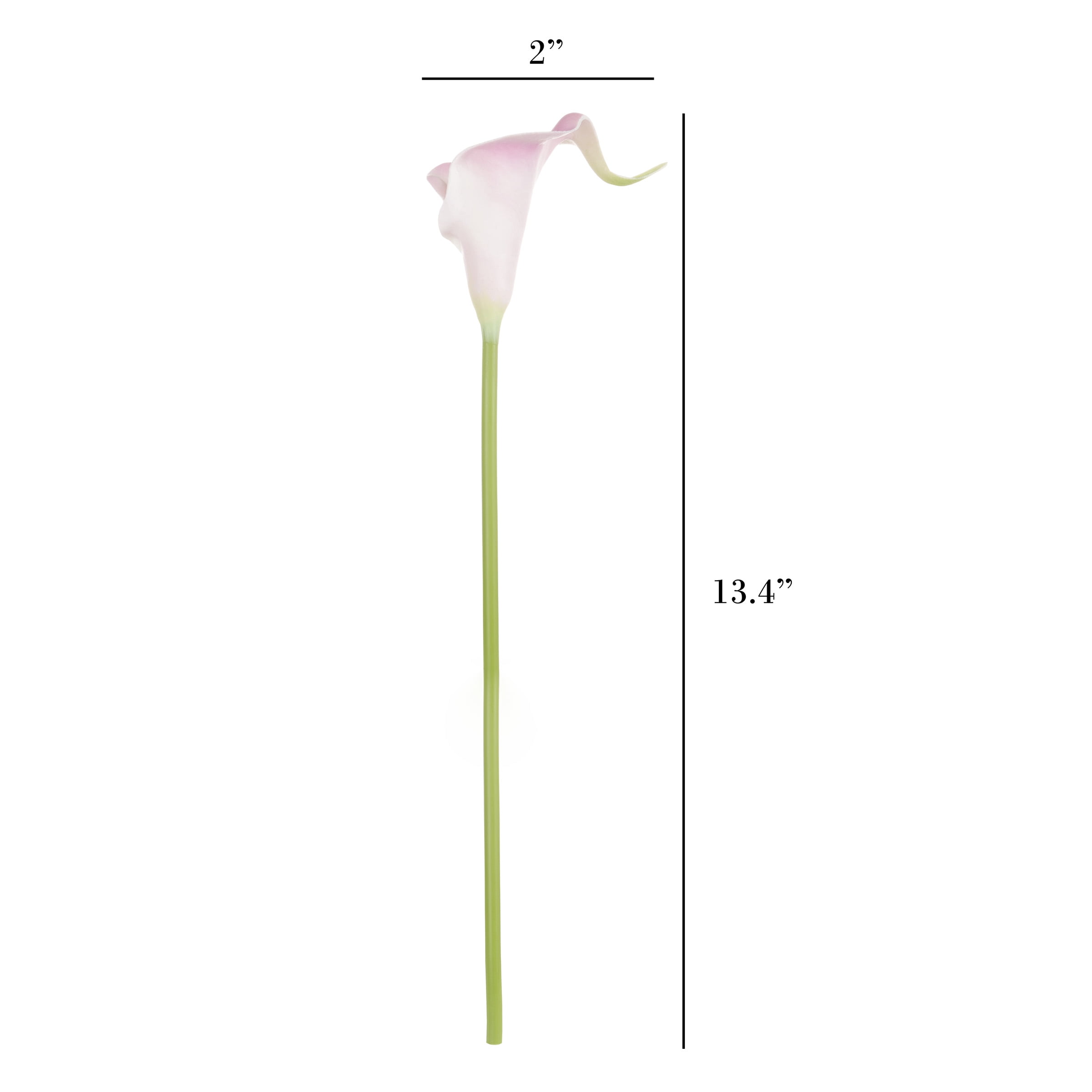 Pure Garden  24 Pc Artificial Calla-Lily with Stems Real Touch Fake Flowers, Coral Pink