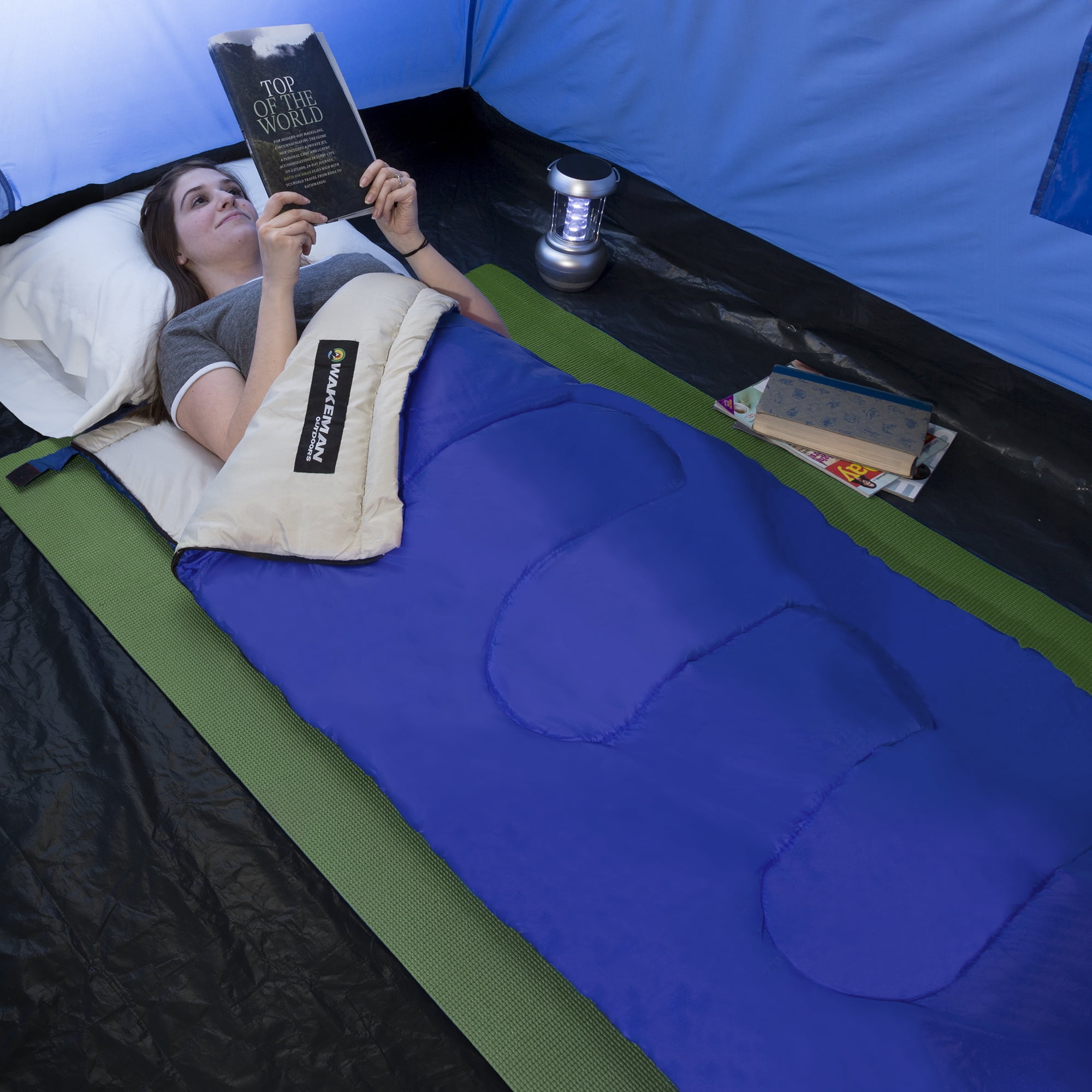2-Season Spirit Lake Sleeping Bag For Adults Up to 5’11” By Wakeman Outdoors