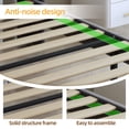 thumbnail image 4 of HSUNNS Twin Bed Frame with LED Lights and Charging Station, Twin Platform Bed Frame with Storage Drawer, Motion Sensor Night Light, Soft Fabric Headboard, No Box Spring Needed, Grey, 4 of 10