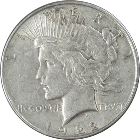 1922 Peace Dollar VF Very Fine 90% Silver $1 US Coin Collectible