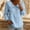 Light Blue, variant on Puff Long Sleeve Shirts for Women Ruffled Collar Neck with Partial Button Front Outfits for Women Casual Daily Work Weekend