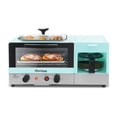 thumbnail image 1 of Elite Gourmet Americana 2 rebanadas, plancha de 9.5 pulgadas con tapa de vidrio, estación central de desayuno 3 en 1, cafetera de 4 tazas, horno tostador con temporizador de 15 minutos, modo selector, 1 of 5