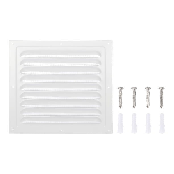 Cubierta de ventilación de piso de aleación de aluminio Uxcell para ático y soffit con malla de pantalla 12x12"