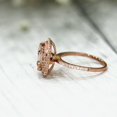 thumbnail image 6 of HeartsAndYou 4ct Cushion Cut Natural Morganite Moissanite Dual Halo Ring 14k SOLID Rose Gold, 6 of 9