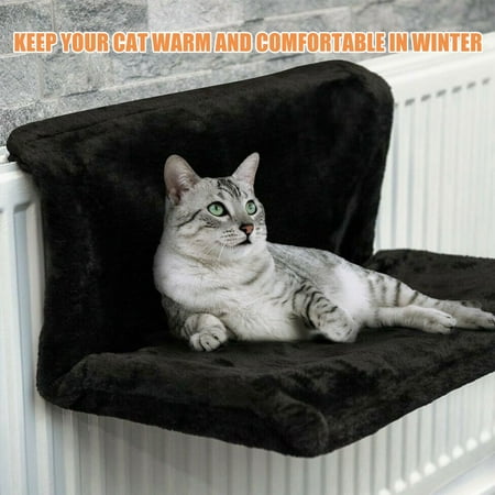 PENGXIANG Cat Pet Animal Hanging Luxury Radiator Bed Warm Fleece Basket Cradle Hammock Metal Iron Frame Suitable for Small and Medium Pets 46X30X25cm White Walmart