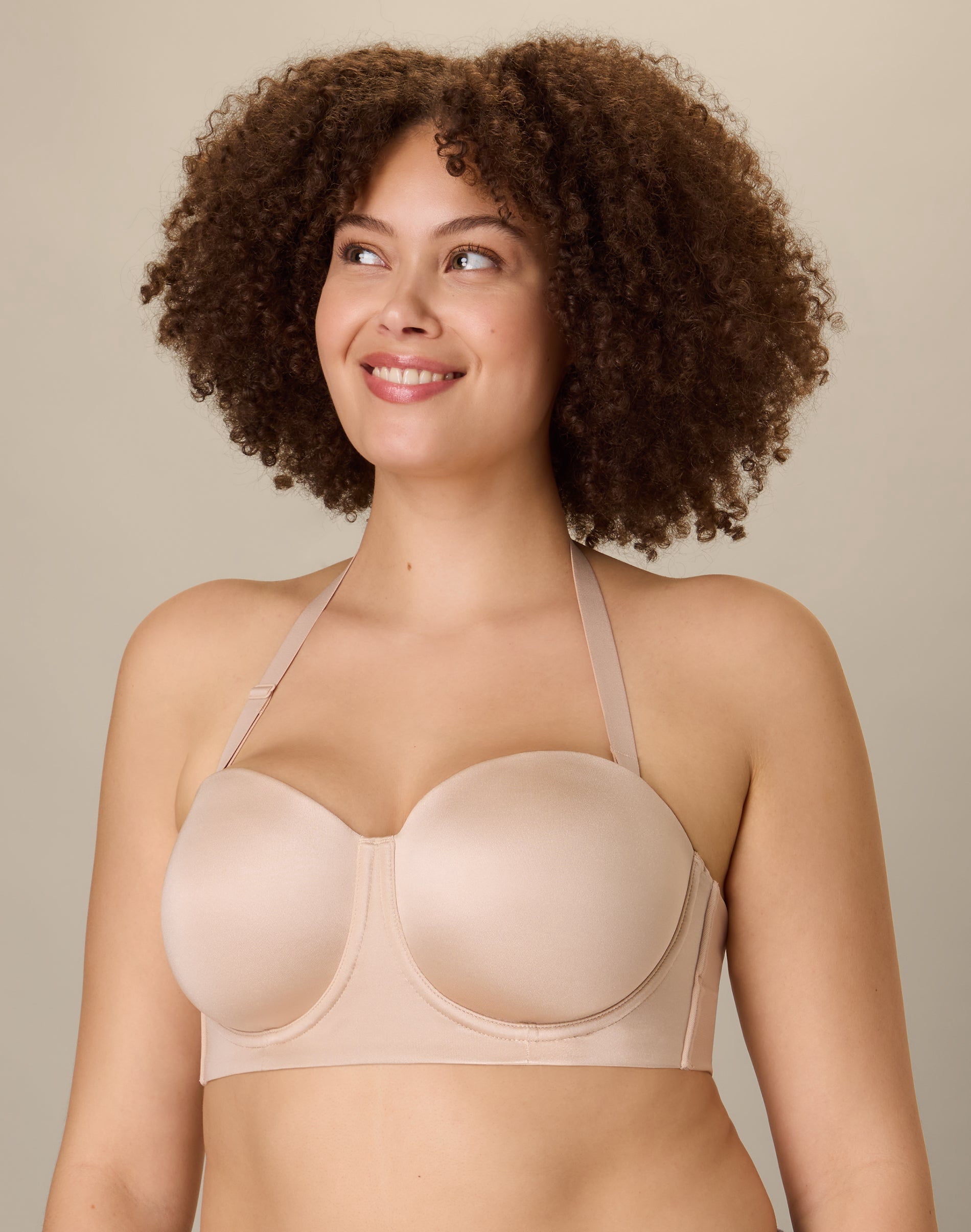Playtex Strapless Bra with Underwire, Convertible, Moisture Wicking  Almond 44DDD Women's