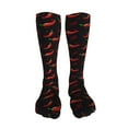 thumbnail image 5 of Honeii Red Hot Chili Print Calf Socks Sports Socks Seamless Toe, Trouser Socks,Knee High Long Socks for Women and Men-One Size, 5 of 8