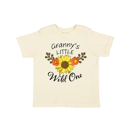 

Inktastic Granny s Little Wild 1 with Beautiful Sunflower Gift Toddler Boy or Toddler Girl T-Shirt