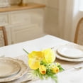 thumbnail image 5 of Anhility Small Artificial Flowers, 12.99" Centerpieces Coffee Table Decor, Silk Flower Arrangements for Bathroom Dining Room Kitchen Wedding, Yellow, 5 of 6
