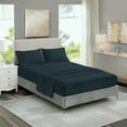 thumbnail image 4 of NC Home Fashions Solid Microfiber 4-Piece Sheet Set Twin with Bonus Embroidered Pillowcase, 4 of 4