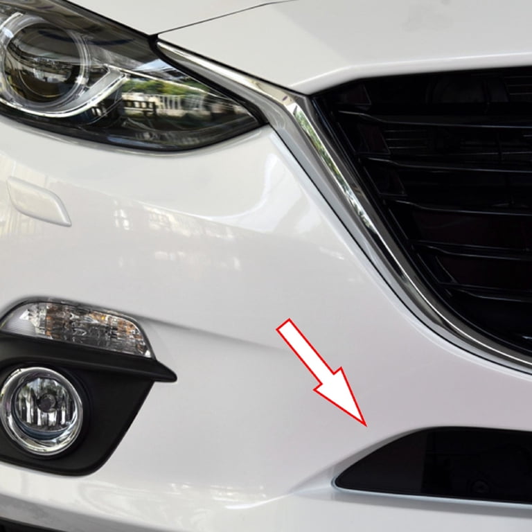2-Pack Front Bumper Tow Hook Cover For Mazda 3 2017-2018 - Black ABS Replacement Covers