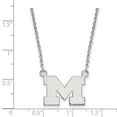 thumbnail image 2 of Sterling S. Rh-p LogoArt Michigan (Univ Of) Small Pendant With Necklace; 18 inch; for Adults and Teens; for Women and Men, 2 of 3
