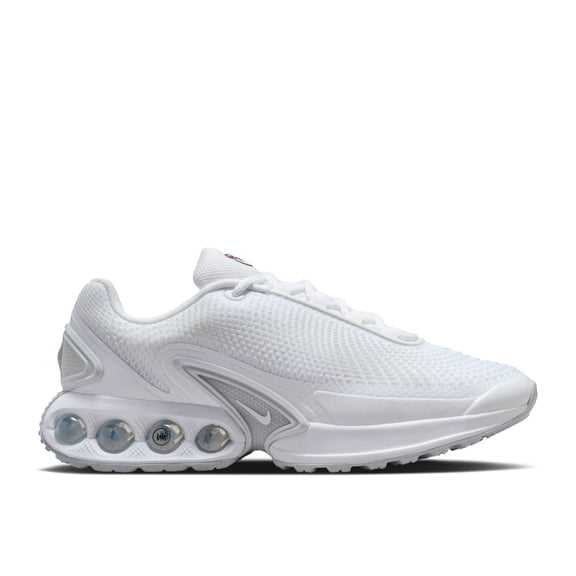 Nike Air Max DN WMNS Shoes, White/Metallic Silver/Pure Platinum/Summit White, Size 8.5