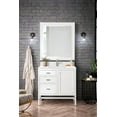 thumbnail image 3 of James Martin Vanities E444-V36-GW-1WZ Addison 36" Single Basin Wood Vanity Set - White, 3 of 3