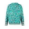 thumbnail image 6 of Women's Sweater Cute Fun Printing Sweater Fall And Winter Long Sleeve Knitted Sweater for Fall Winter Floral Motifs,Cyan,M, 6 of 7