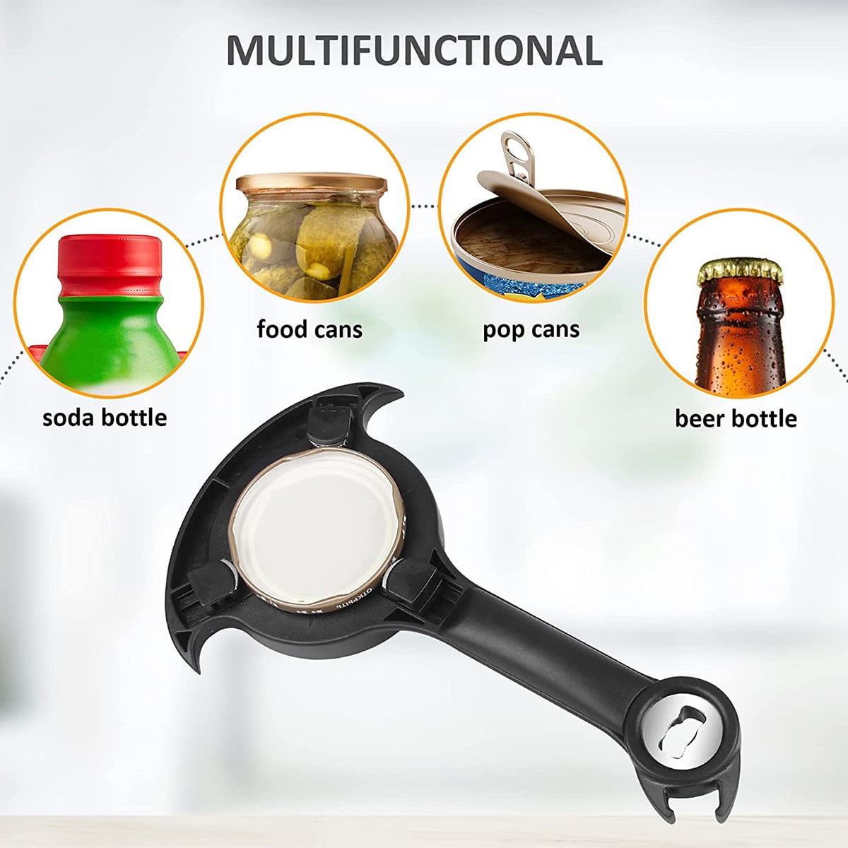 Toorise Adjustable Jar Opener in Kitchen, Multi Functions Bottle Opener