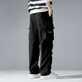 thumbnail image 6 of Casual Cargo Pants for Men Fashion Drawstring Workout Joggers Pants with Multi Pockets, 6 of 6