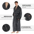 thumbnail image 3 of Mens Robe, PUTUO Robes for Men, Cozy Warm Soft Fluffy Fleece Bathrobe, Fuzzy Luxury Spa Dressing Gown for Men Gifts with Pockets, 3 of 8