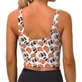 thumbnail image 4 of Goofa Sushi Roll Printed Sports Bras for Women, High Impact Running Bra Workout Crop Tank Tops Longline Sports Bra Push up-X-Large, 4 of 9