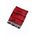 thumbnail image 3 of Sakkas Two Tone Rose Pashmina Scarf / Stole / Wrap - Red / Black - One Size, 3 of 4
