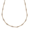 thumbnail image 4 of Sterling Silver Rose Gold Plated Fancy Cubic Zirconia Station Necklace, 4 of 7