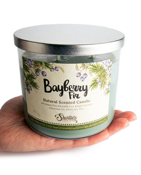 Bayberry Fir All Natural 3 Wick Candle - Made with Responsibly Sourced Soy and Essential Fragrance Oils - Phthalate & Paraffin Free, Vegan, Non-Toxic