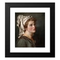 thumbnail image 2 of Jacques Louis David 12x14 Black Modern Framed Museum Art Print Titled - Young Woman with a Turban (C. 1780), 2 of 5