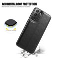 thumbnail image 3 of MOHEYO Slim Vegan Leather Cover Thin Luxury Classic Case for Samsung Galaxy S21 Plus 5G - Black, 3 of 6