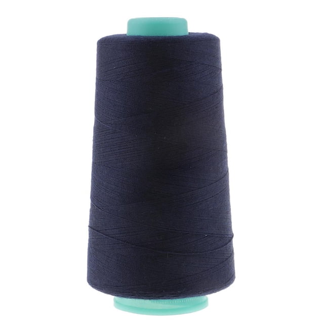 (1500 en Total) Carretes de Hilo de Coser para Todo 100% Poliéster Overlock Cono para Tapicería, Lienzos, Cortinas, Abalorios, Acolch Azul marino Macarena Hilo de coser de poliéster