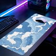 thumbnail image 6 of 35.4x15.7 Inch Large Mouse Pad for Desk, Decorative Blue Wave Line Keyboard Mat, Non-Slip Rubber Base XXL Mousepad, 6 of 7