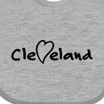 thumbnail image 4 of Inktastic Cleveland Heart Handwriting Black Boys or Girls Baby Bib, 4 of 4