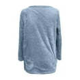 thumbnail image 4 of IROINNID Christmas Pullover for Women Crewneck Thermal Pullover Winter Loose Fit Print Warm Tops Long Sleeve Blouse Sweatshirt,Blue, 4 of 6