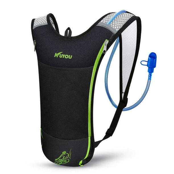 Kuyou Hiking Backpack With Water Hose,2L Water Bladder for Sport