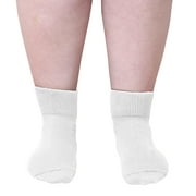 Extra Wide Socks - Women Medical Quarter Socks -White