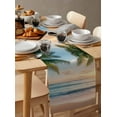 thumbnail image 3 of Coastal Beach Table Runner Summer Tropical Palm Trees Ocean Tablerunners 18 x 72 Inch, Table Decorations Tabletop Scarf for Summer Gathering Holiday Farmhouse Kitchen Dining Decor, 3 of 6