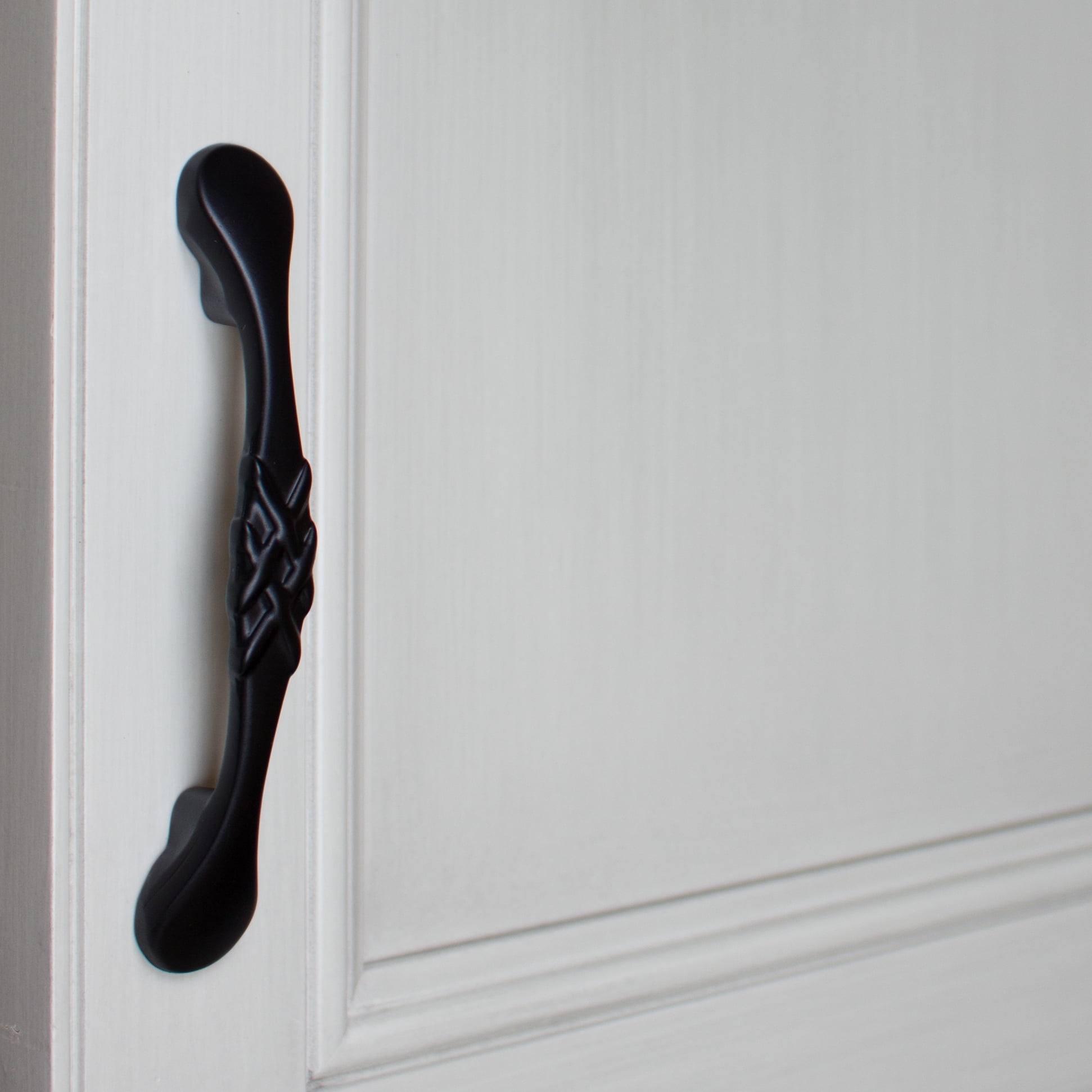 GlideRite 3 in. Center Classic Braided Cabinet Hardware Pull Handles, Matte Blacks, Pack of 10