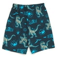 thumbnail image 5 of Jurassic World Jurassic Park Blue French Terry Sweatshirt and Bike Shorts Little Kid to Big Kid, 5 of 5
