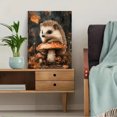 thumbnail image 5 of Qisvanset 12x16 Inch Framed Canvas Wall Art Cute Hedgehog On Mushroom Cottagecore Whimsical Woodland Wall Decor, 5 of 8