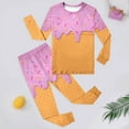 thumbnail image 2 of DHFJKG Pyjama Boys Girls Outfits Set Soft Long Sleeve Round Neck Pajama Set With Ice Cream Print Comfortable Sleepwear For Toddler And Kids Soft Nightwear, 2 of 4
