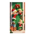thumbnail image 2 of Costeam Christmas Door Curtain Ensigns Outdoor Photo Christmas Day Party Elves Celebration Decoration Background Hanging Decoration Hanging Fabric Festive Entry Decor, 2 of 6