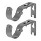 thumbnail image 5 of Juego de 2 soportes ajustables para colgar cortinas en el hogar, universales, plateados, 5 of 8