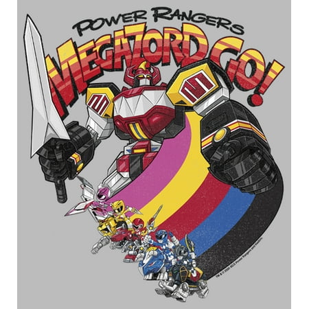 Men's Power Rangers Megazord Go Graphic Tee Athletic Heather Medium