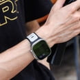 thumbnail image 6 of Sport Bands Compatible with Apple Watch Bands  38/40/41/42mm(Series 10), Soft Silicone Waterproof Adjustable Strap for Apple Watch Series 10 9 8 7 6 5 4 3 2 1 SE,Lightgrayblack, 6 of 8